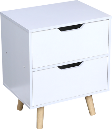 Wooden Bedside Table 2 Drawers Cabinet Storage Night Stand