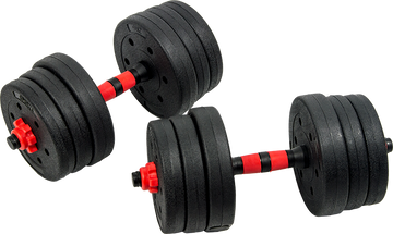 20kg Adjustable Rubber Dumbbell Set Barbell Home GYM Exercise Weights