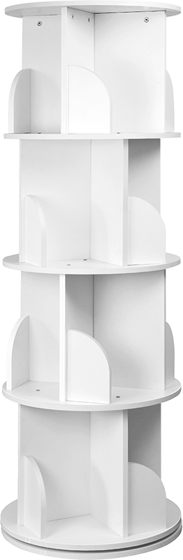 360-degree Rotating 4 Tier Display Shelf Bookcase Organiser