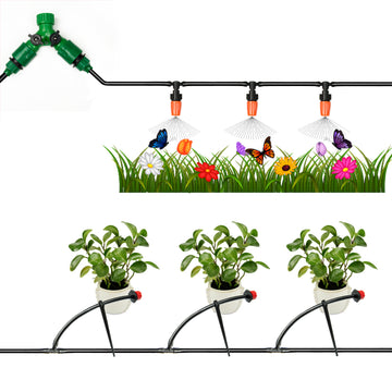 50M Hose Garden Irrigation System Plant Watering DIY Micro Drip Kits