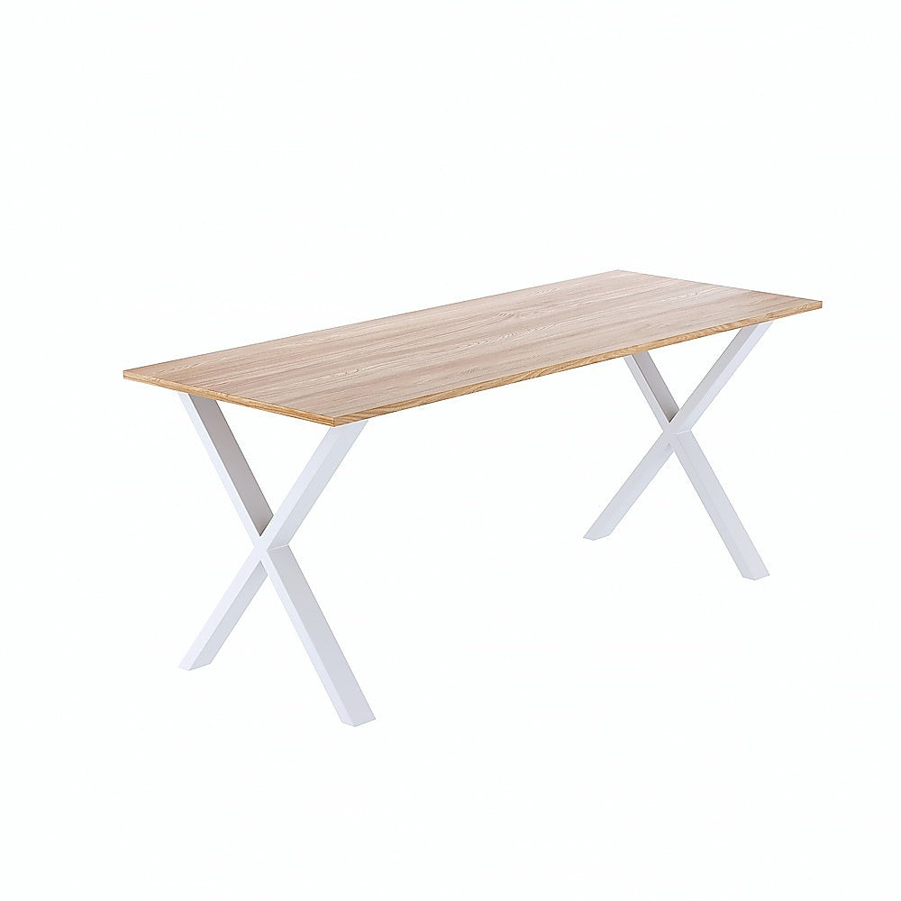 X-Shaped Table Bench Desk Legs Retro Industrial Design Fully Welded - White