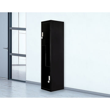 Black Two-Door L-shaped Office Gym Shed Storage Lockers