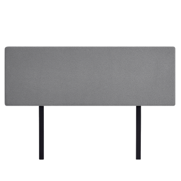 Linen Fabric King Bed Deluxe Headboard Bedhead - Night Ash