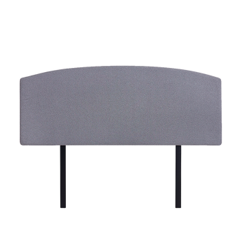 Linen Fabric Queen Bed Curved Headboard Bedhead - Slate Ash
