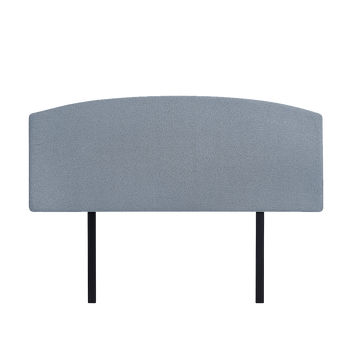 Linen Fabric Queen Bed Curved Headboard Bedhead - Berlin Blue