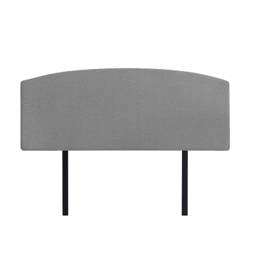 Linen Fabric Queen Bed Curved Headboard Bedhead - Night Ash