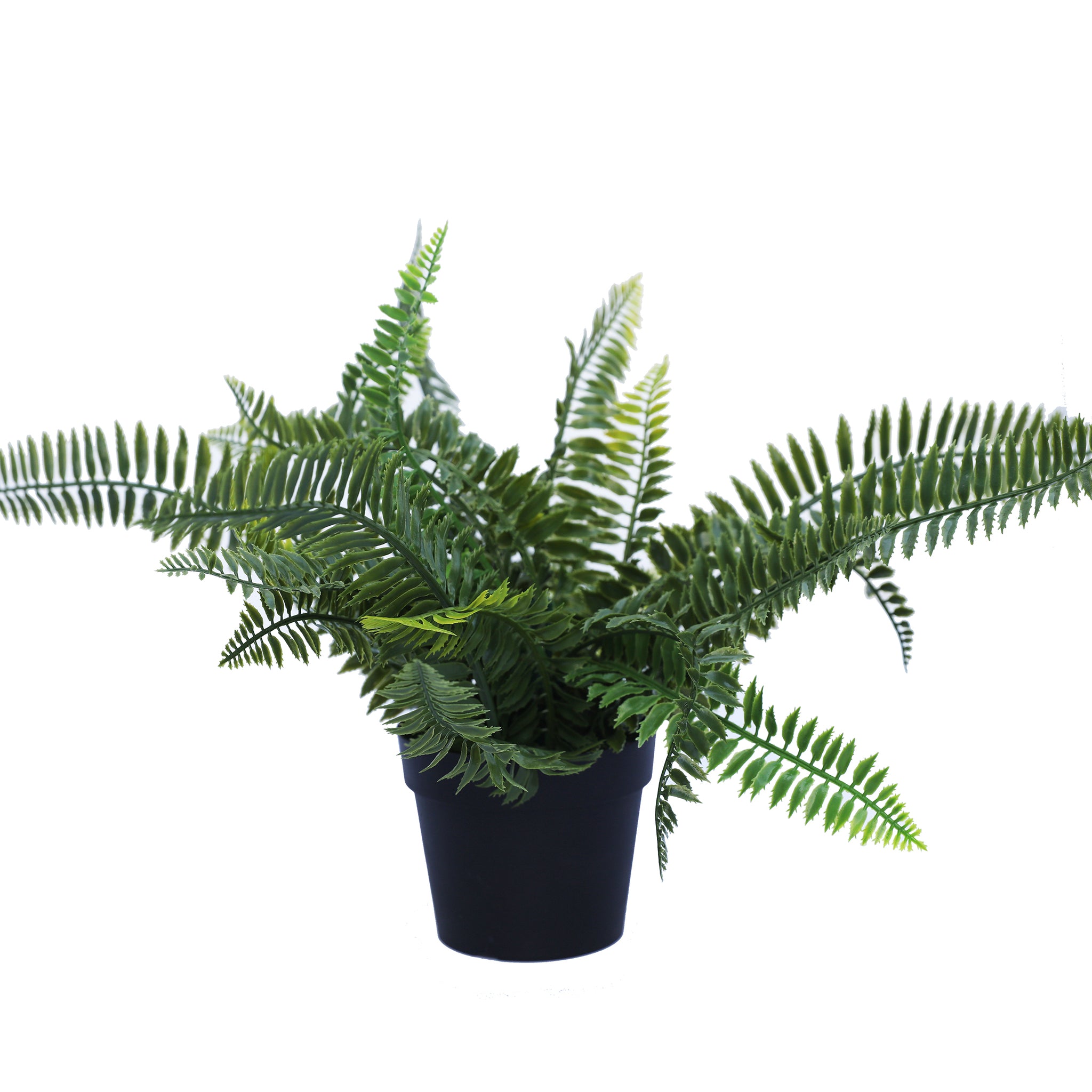 Small Potted Artificial Dark Green Fern Plant UV Resistant 20cm