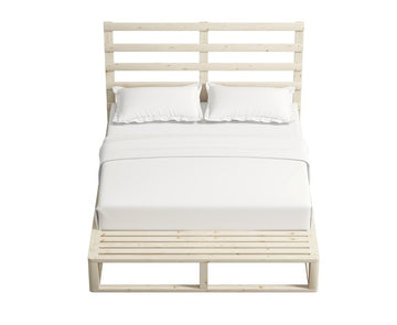 Industrial Coastal Pallet Bed Frame Bed Base Queen