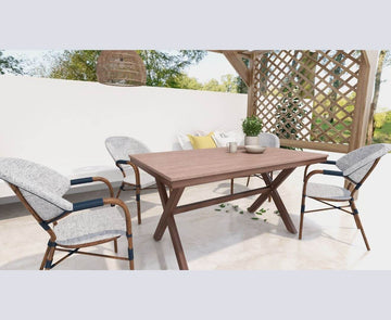 Loki Dark Oak Outdoor Dining Table 150cm