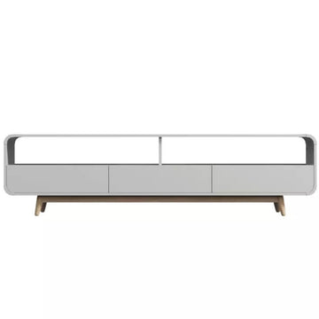 Merlin White  Modern Retro TV Unit 180CM