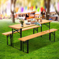 Wooden Outdoor Foldable Bench Set