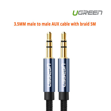 UGREEN 3.5MM male to male AUX cable with braid 5M (10689)