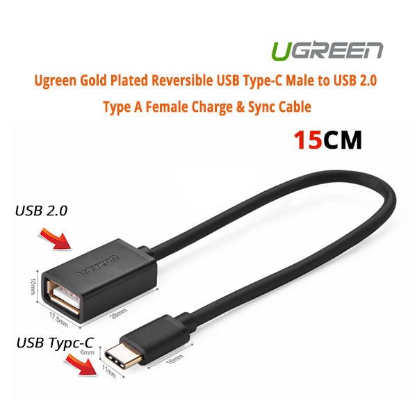 UGREEN USB Type-C Male to USB 2.0 Type A Female Charge & Sync Cable (3 ...