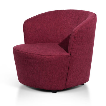 Everly Fabric Armchair - Garnet Red