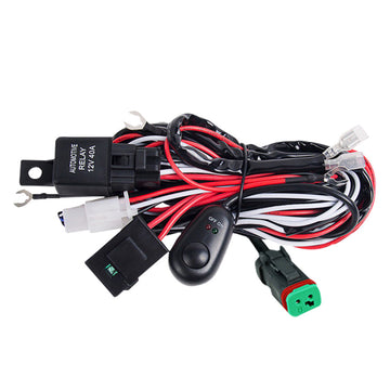 DT Wiring Loom Harness Kit Fuse Relay Switch LED Work Driving Light Bar