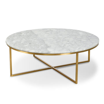 Hazel 100cm Round Marble Coffee Table