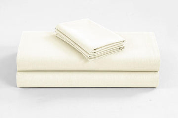 Elan Linen 1200TC Organic Cotton Single Sheet Sets Cream