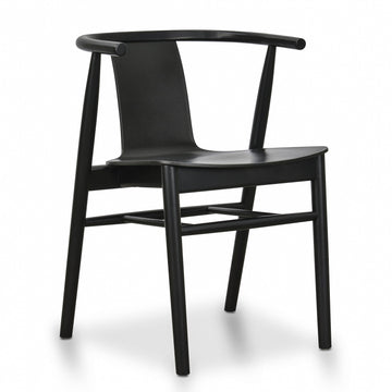 Emery Dining Chair - Black Shell - Black Seat