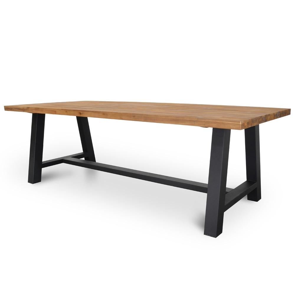 Dane Outdoor 2.5m Dining Table With Black Base
