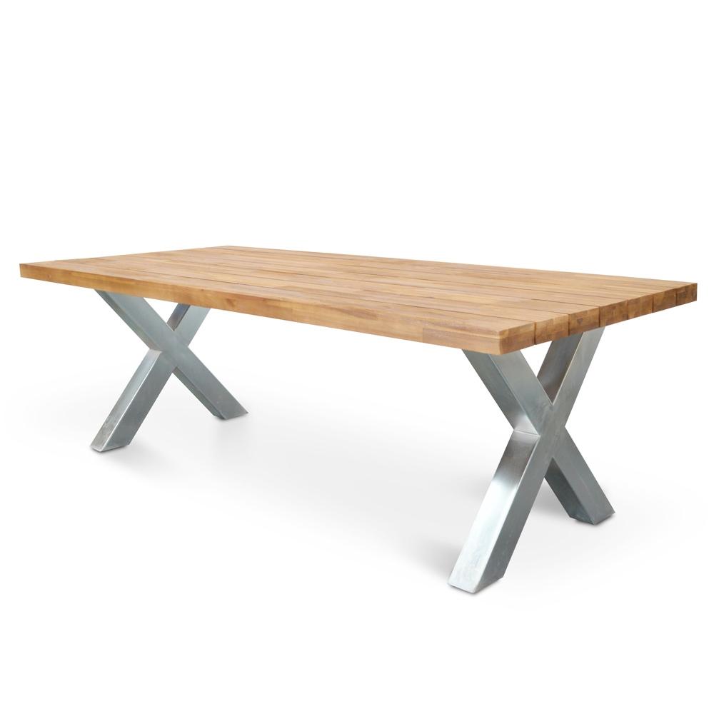 Brooklyn 2.5m Outdoor Dining Table - Galvanized