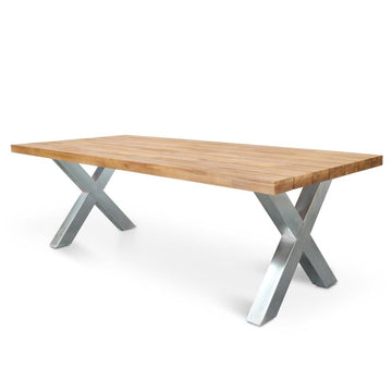 Brooklyn 2.5m Outdoor Dining Table - Galvanized