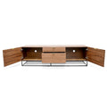 Sean eater 160cm Walnut Office Desk With Privacy Screen-2