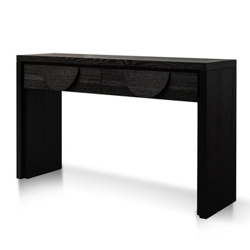 Eva 1.4m Console Table - Textured Espresso Black