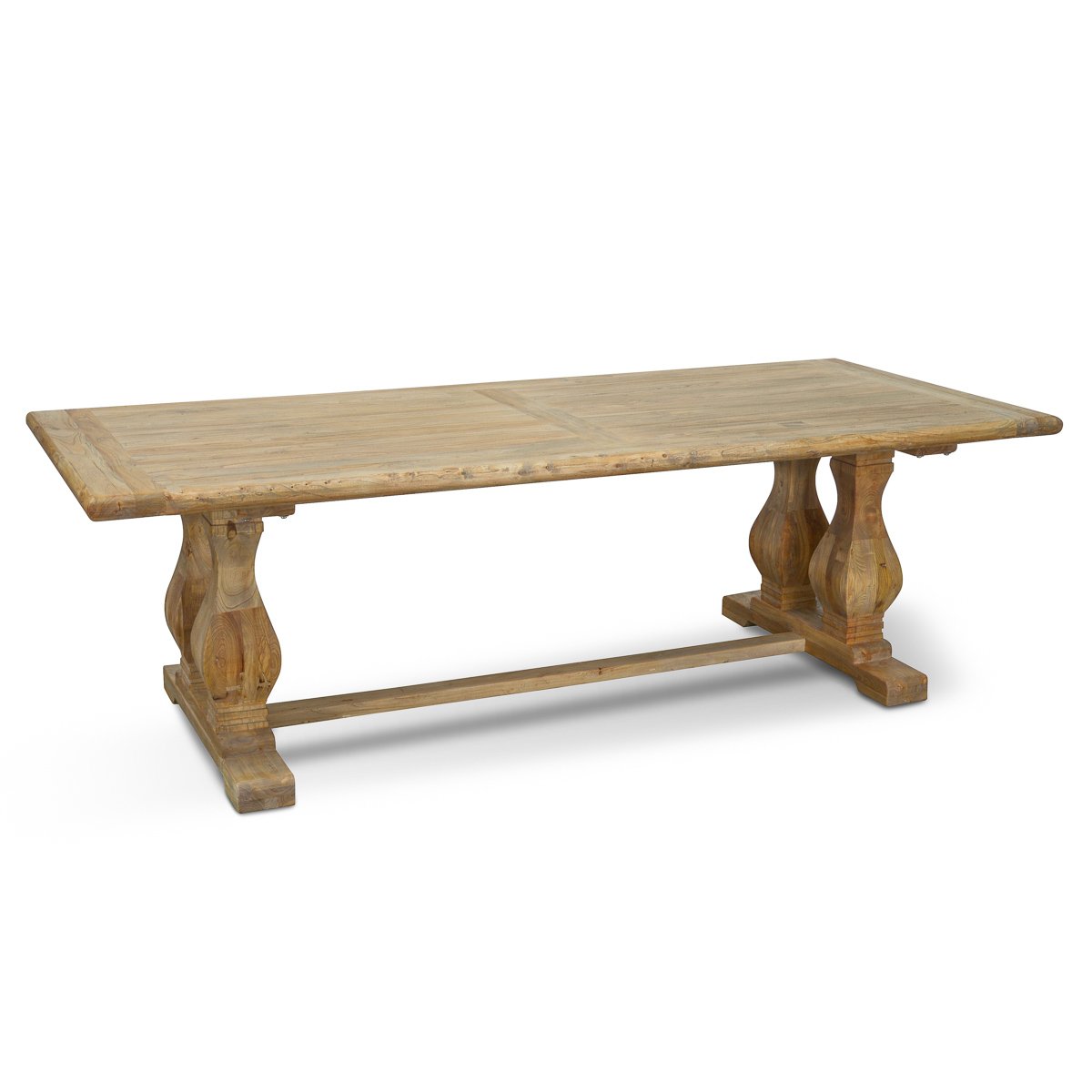Quinn Wood Dining Table 2.4m - Rustic Natural