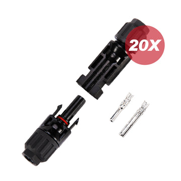 20 Pairs Solar Panel 30A Line Plug Socket Connectors Male & Female Pv IP67