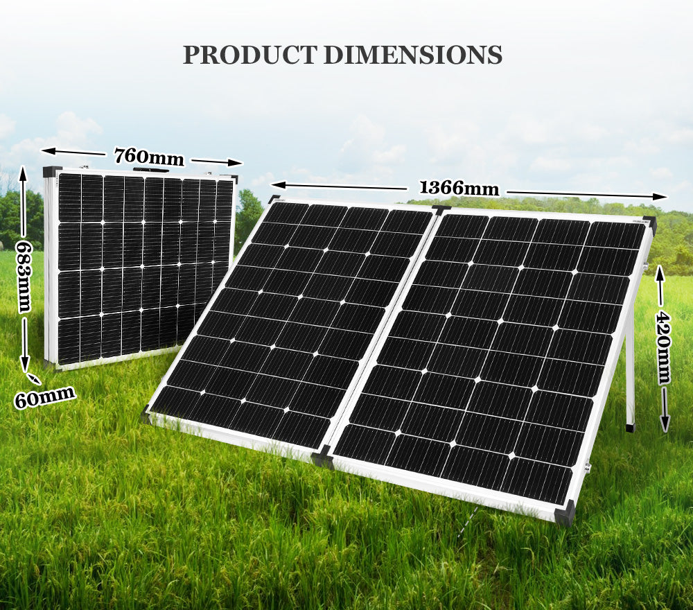 250W 12V Folding Solar Panel Kit Mono Portable Battery Charge Camping Carry Bag