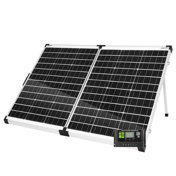 12V 160W Folding Solar Panel Kit Caravan Boat Camping Power Mono Charging Home