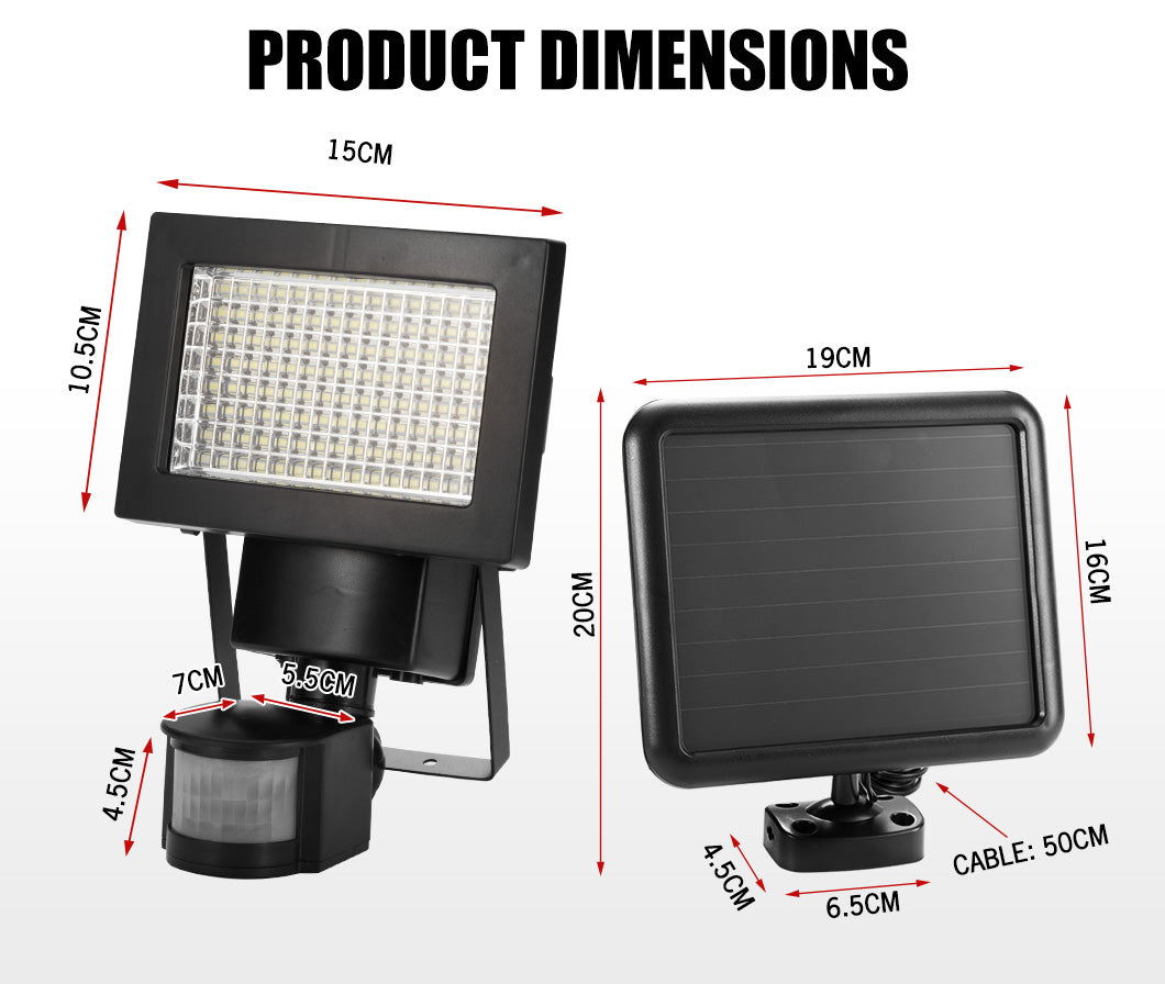 2pcs 120 Led Solar Lights Sensor Light Outdoor Security Garden Motion Detection