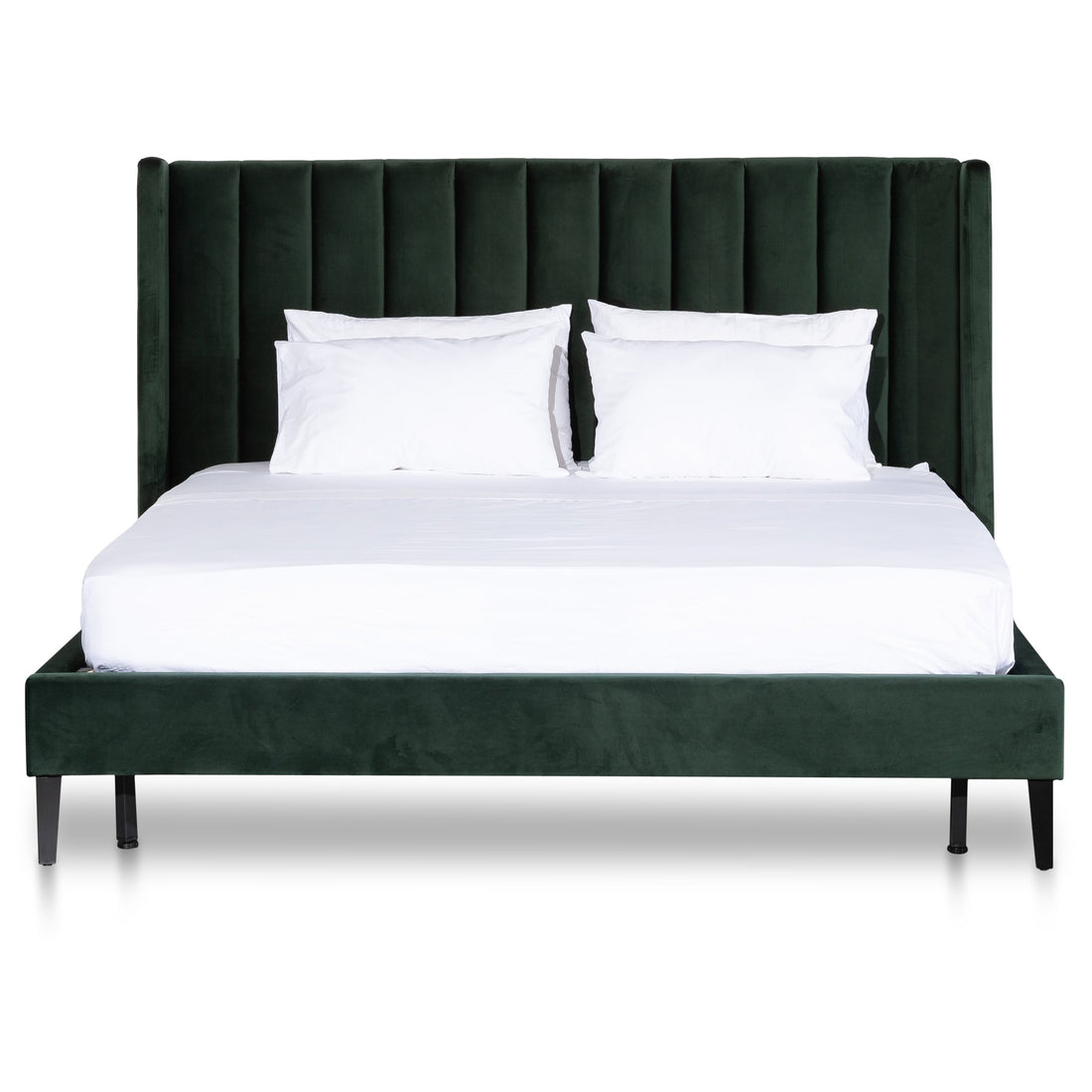 Eleanor King Bed Frame - Forest Green Velvet