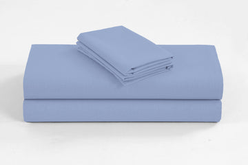 Elan Linen 1200TC Organic Cotton Sky blue King Sheet Set