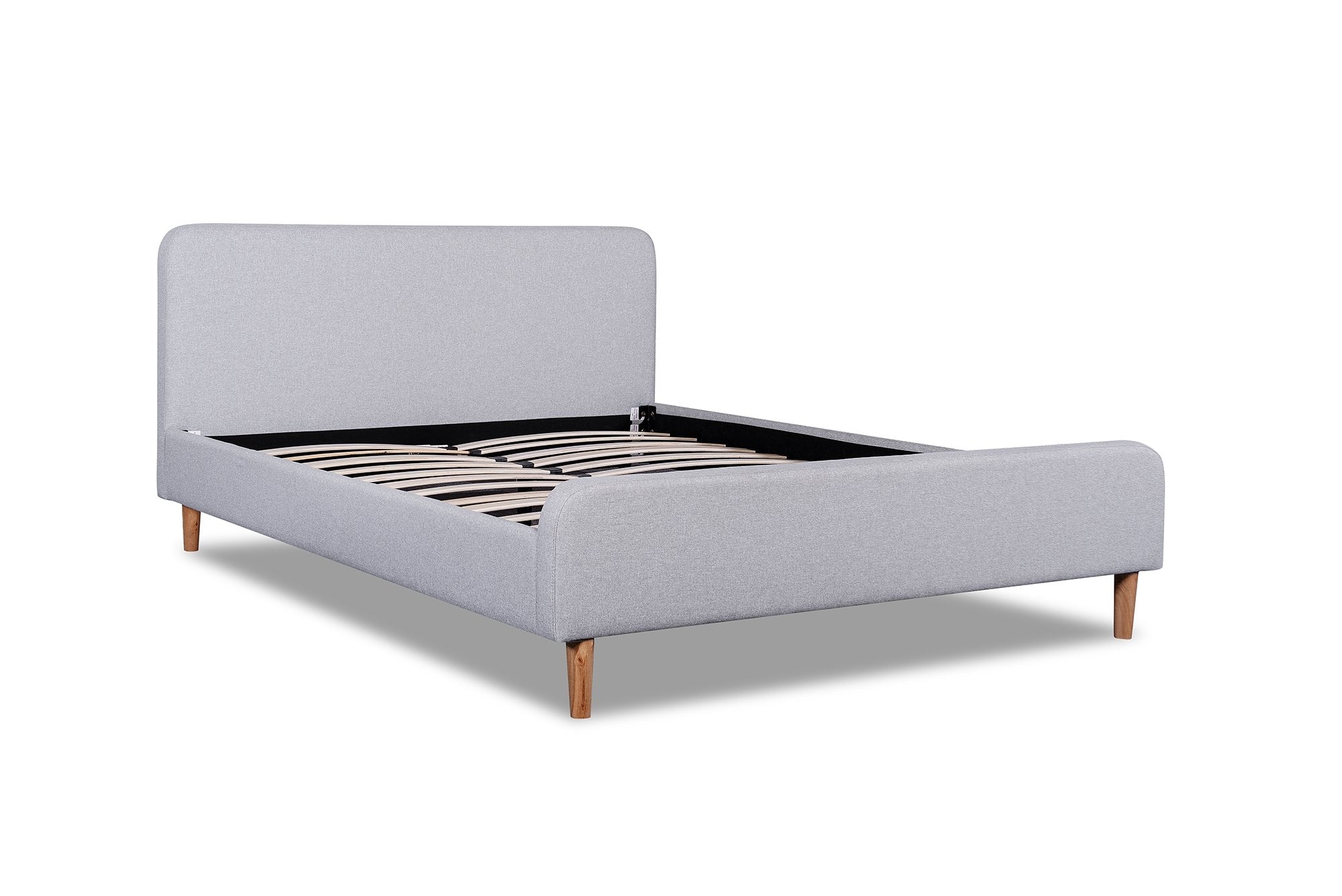 Baxter - Queen Bed frame in Rhino Grey Fabric
