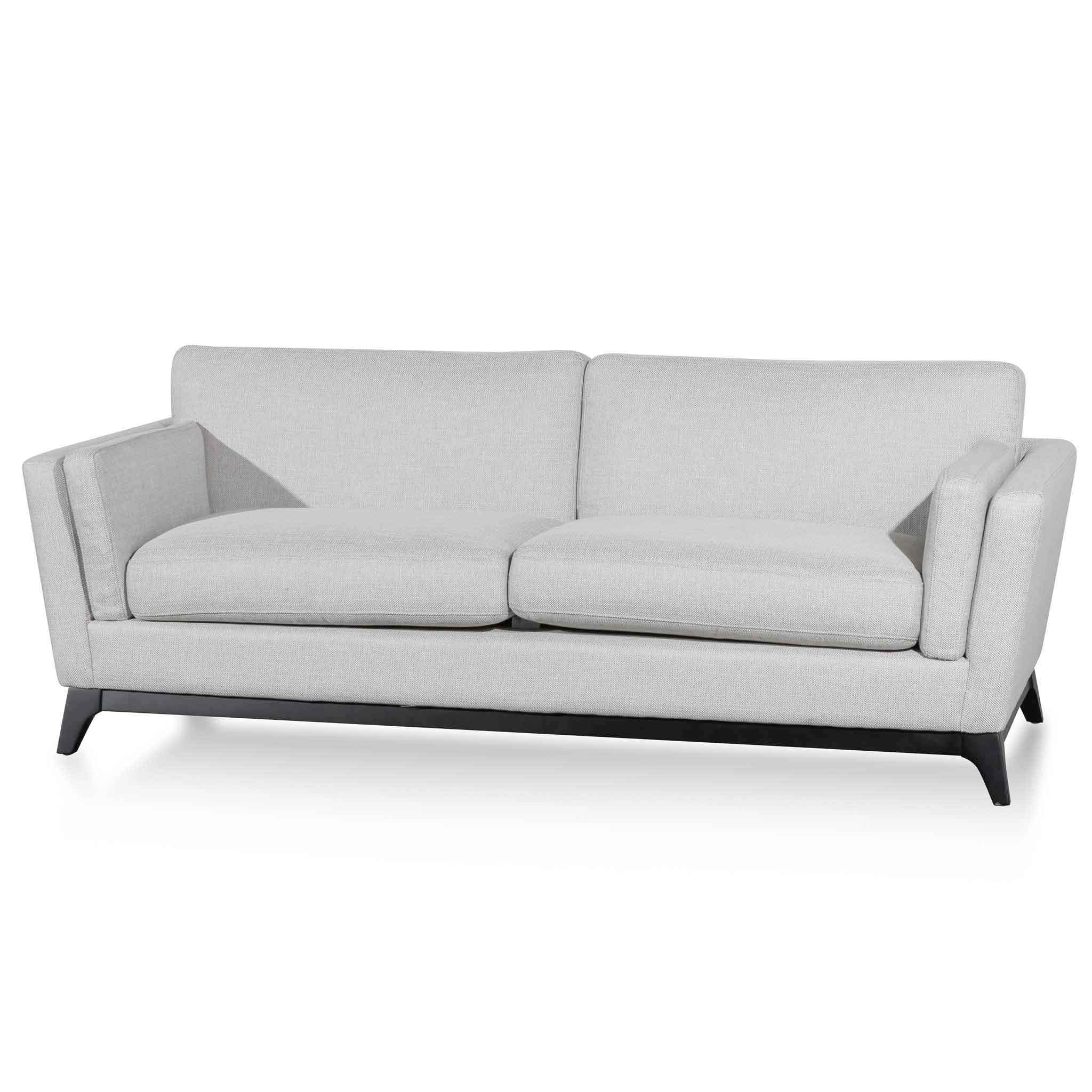 Hailey 3 Seater Fabric Sofa - Light Texture Grey