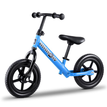 Kids Balance Bike Ride On Toys Push Bicycle Wheels Toddler Baby 12" Bikes-Blue