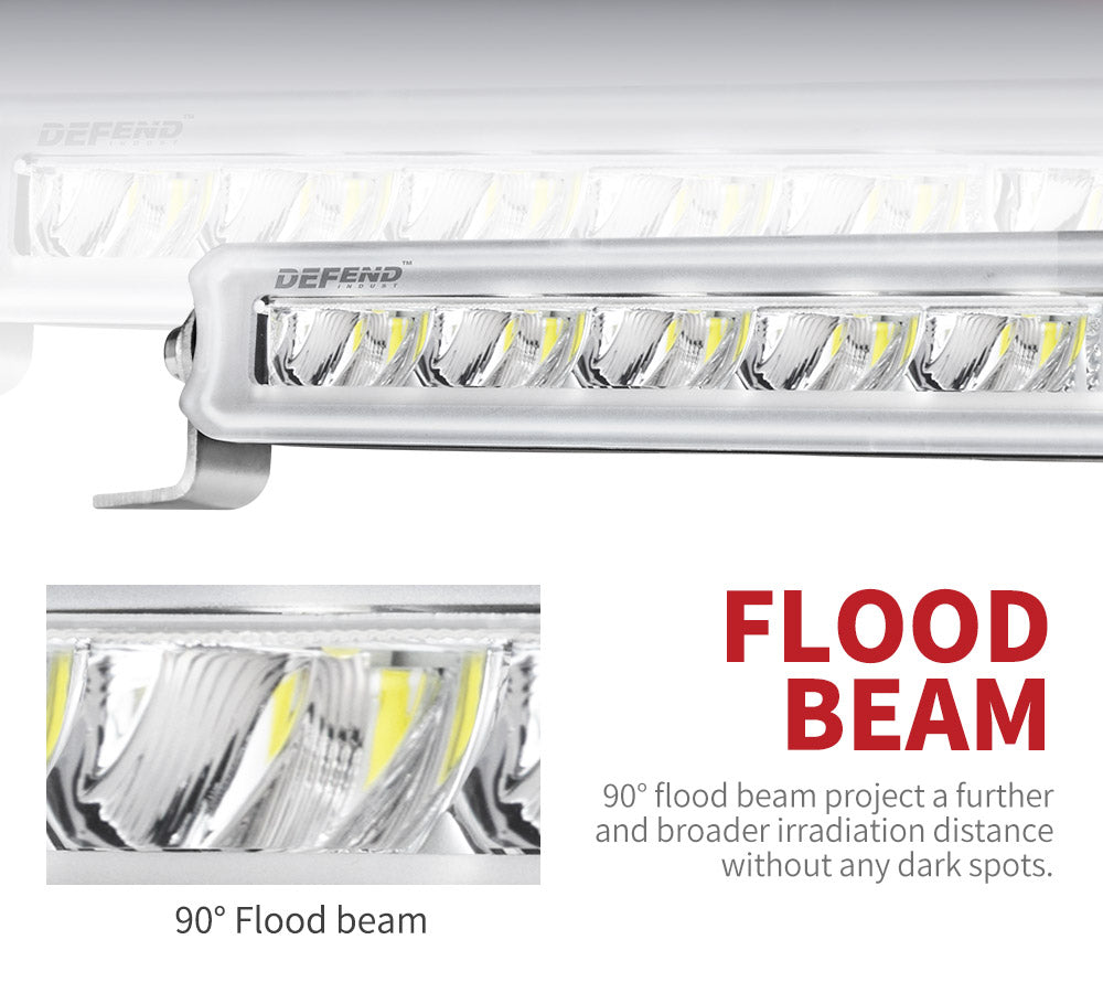 14inch Osram LED Light Bar Super Slim Single Row Flood Beam Offroad Lamp