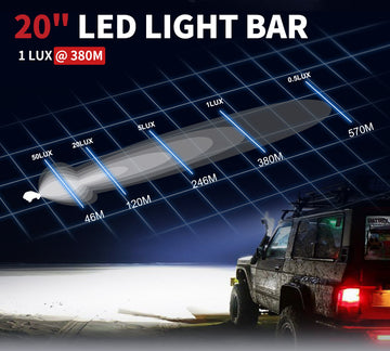 20inch Osram LED Light Bar Spot Flood Beam Super Slim Single Row Lamp Offroad