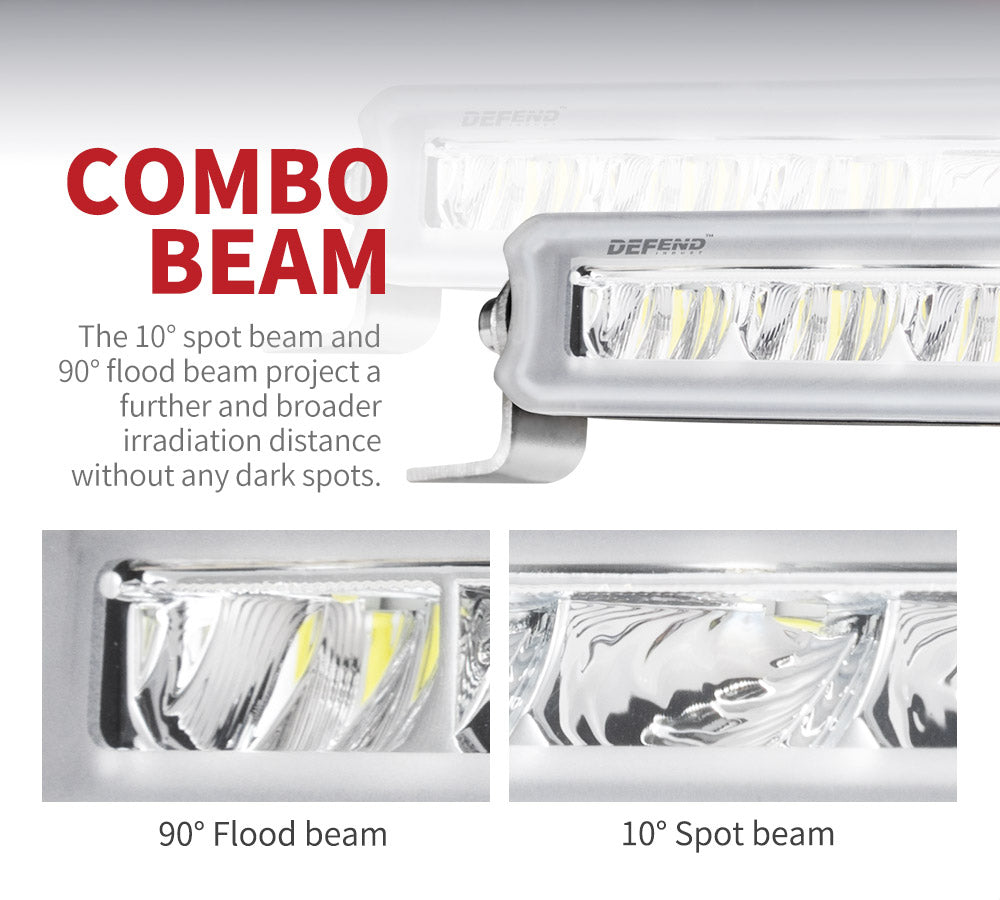 20inch Osram LED Light Bar Spot Flood Beam Super Slim Single Row Lamp Offroad