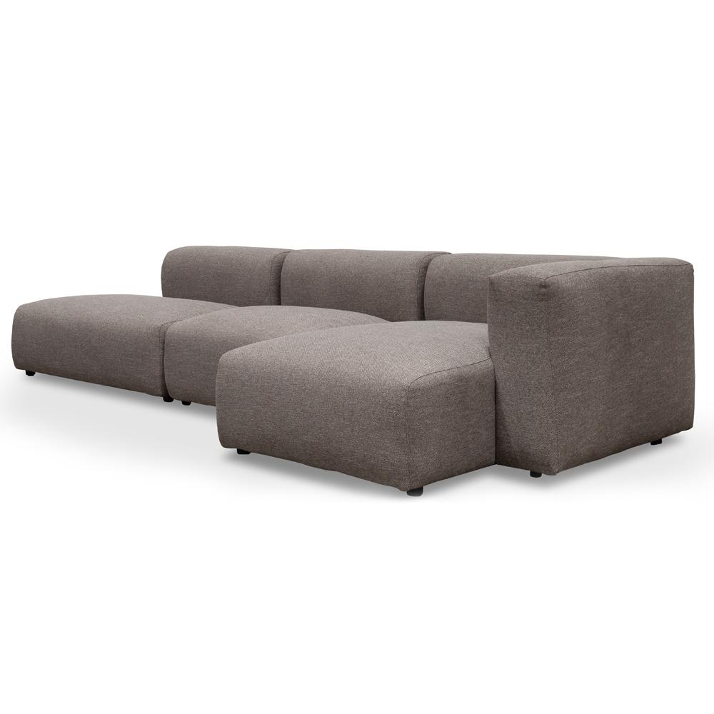Zoey 3 Seater Right Chaise Sofa - Cloud Grey