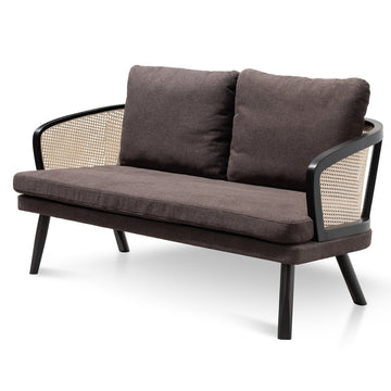 Sarah - 2 Seater Sofa - Smoke Brown Cushion - NaturalRattan