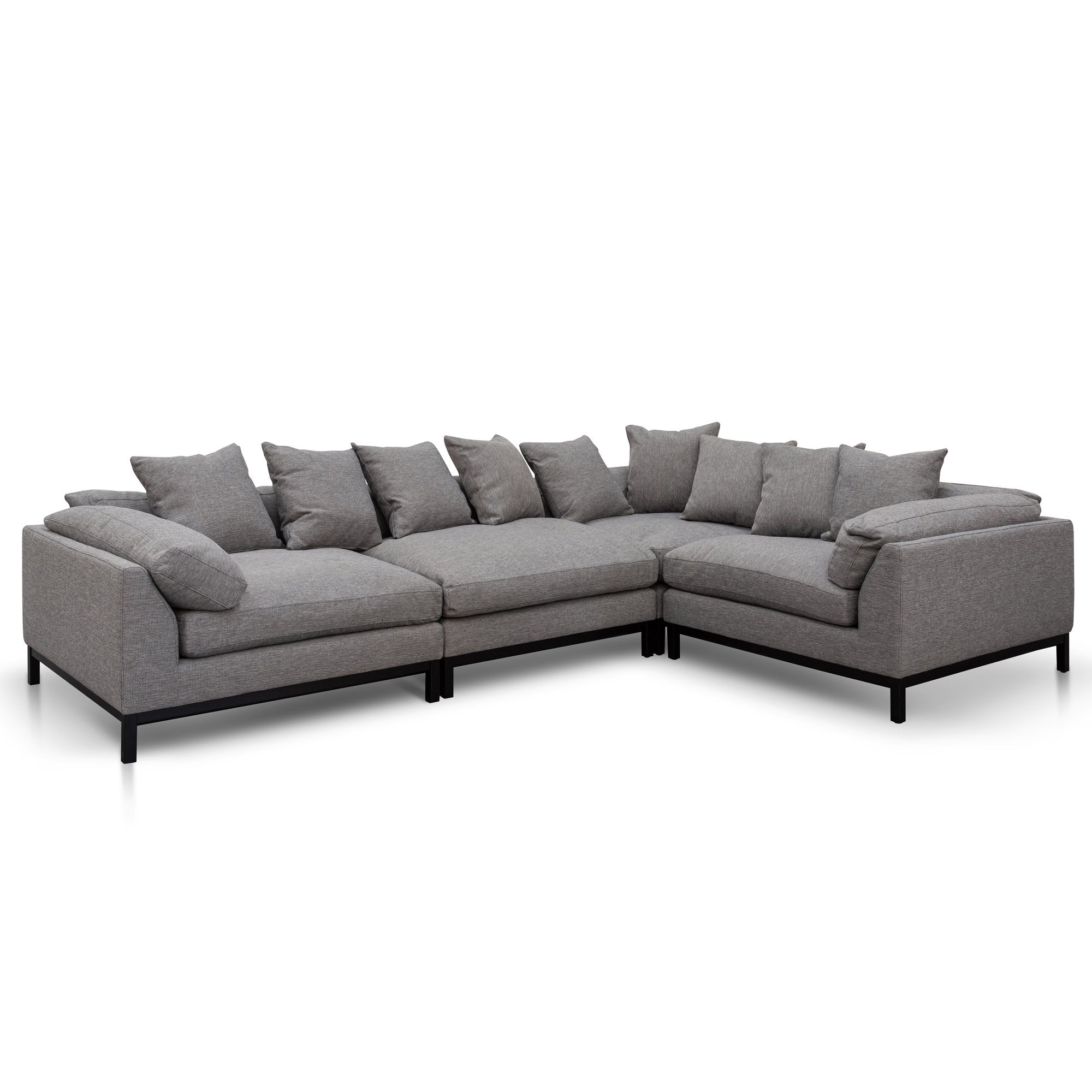 Everleigh Corner Fabric Sofa - Graphite Grey