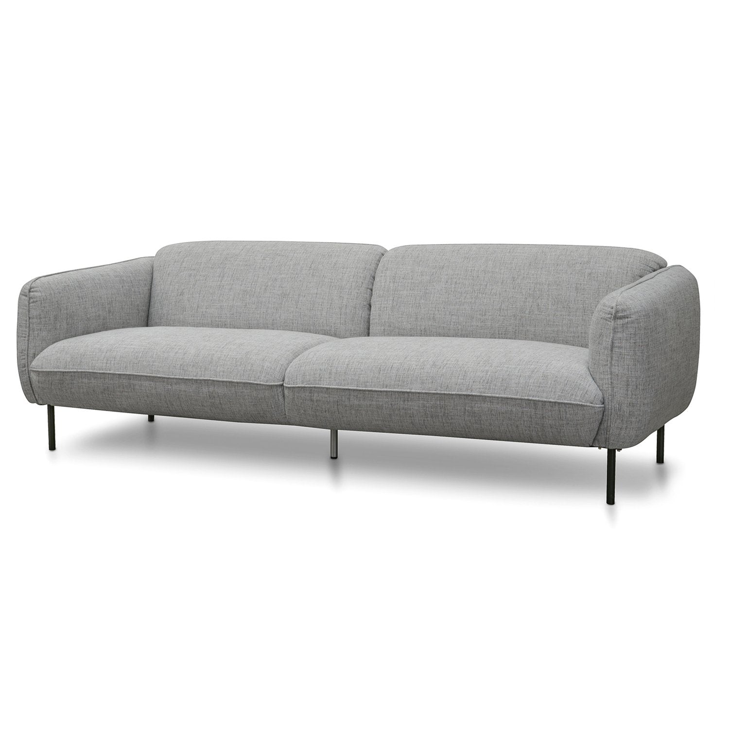 Valentina - 3 Seater Sofa - Light spec grey fabric