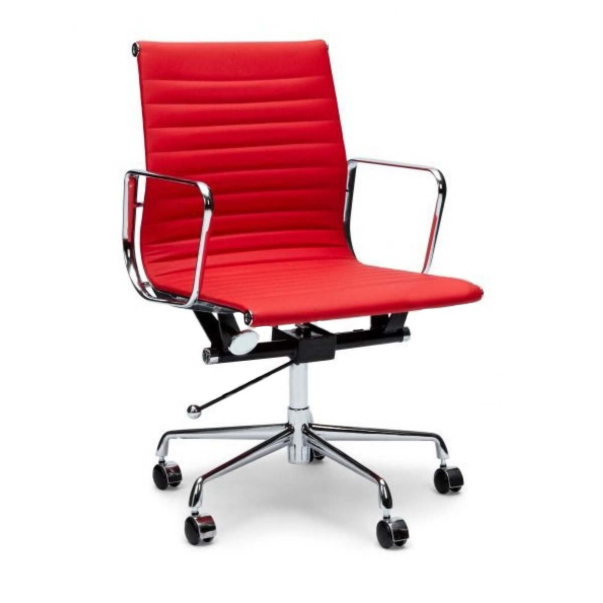 Ariana Leather Office Chair - Red