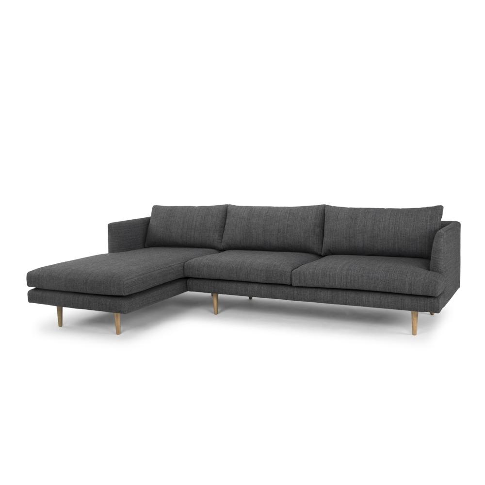 Zoe 3 Seater With Left Chaise - Metal Grey