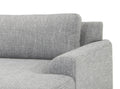 Jacob 3 Seater Left Chaise Sofa - Graphite Grey with Black Legs-1