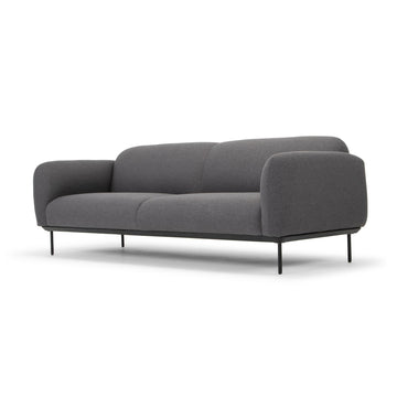Madeline 3 Seater Sofa - Antrazite with Black Steel Legs