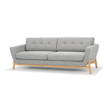 Madeline 3 Seater Fabric Sofa - Graphite Grey