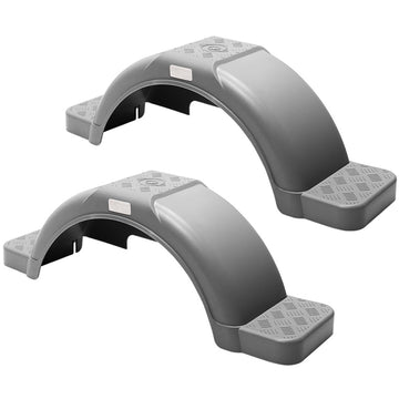2X TRAILER MUDGUARD PLASTIC SUIT 13" WHEELS TRAILER BOAT CARAVAN ATV BLACK